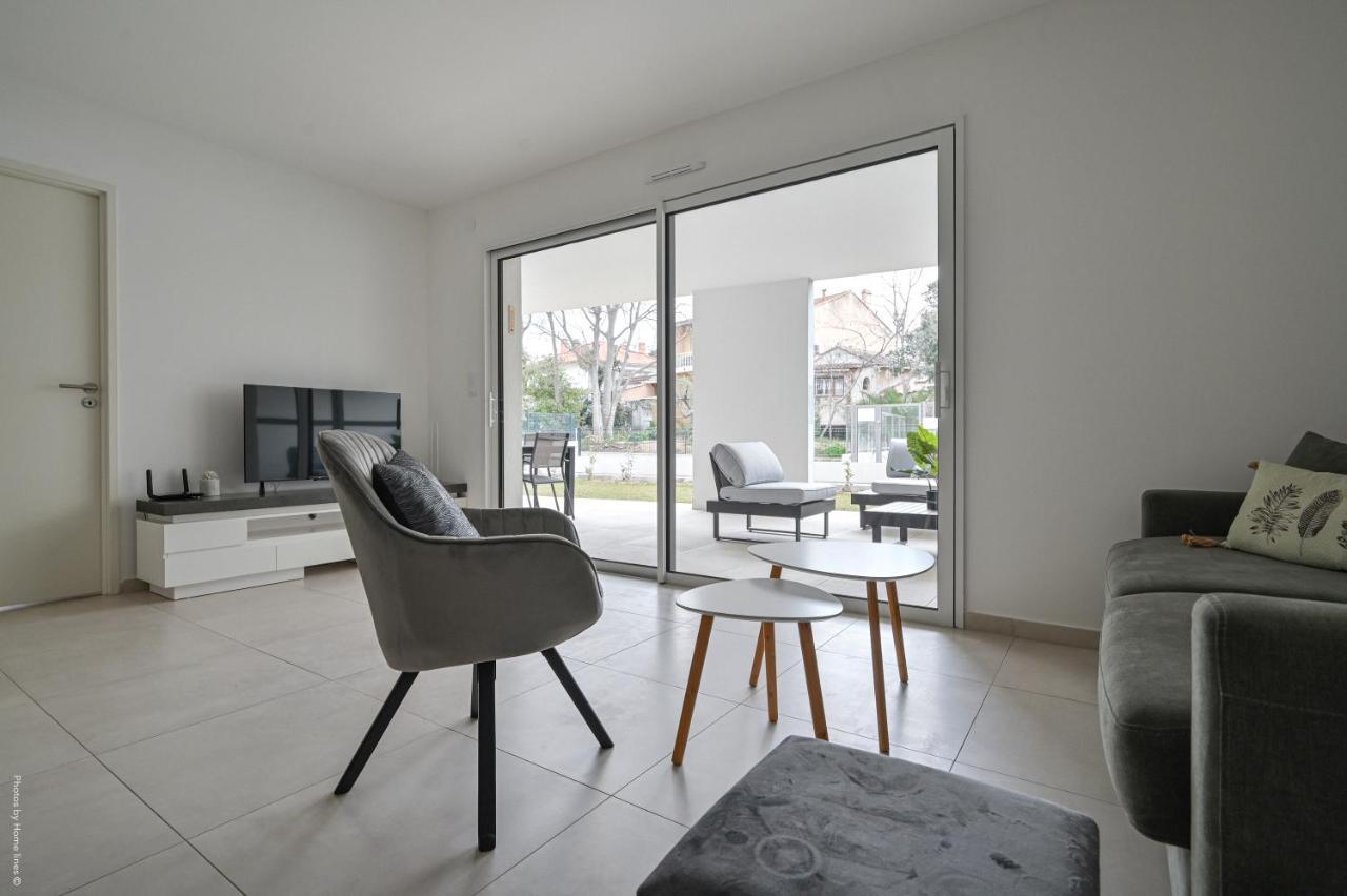 T4 Neuf - Jardin-Terrasse Et Piscine - Acces Direct Plages Et Centre Village - App C 12 Saint-Cyr-sur-Mer Luaran gambar